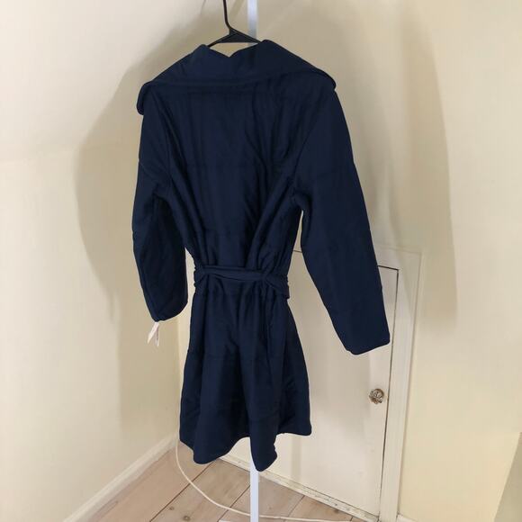 Auden NWT Women's Short Quilted Robe Blue Quilted Robe Size XS/S - Picture 7 of 9